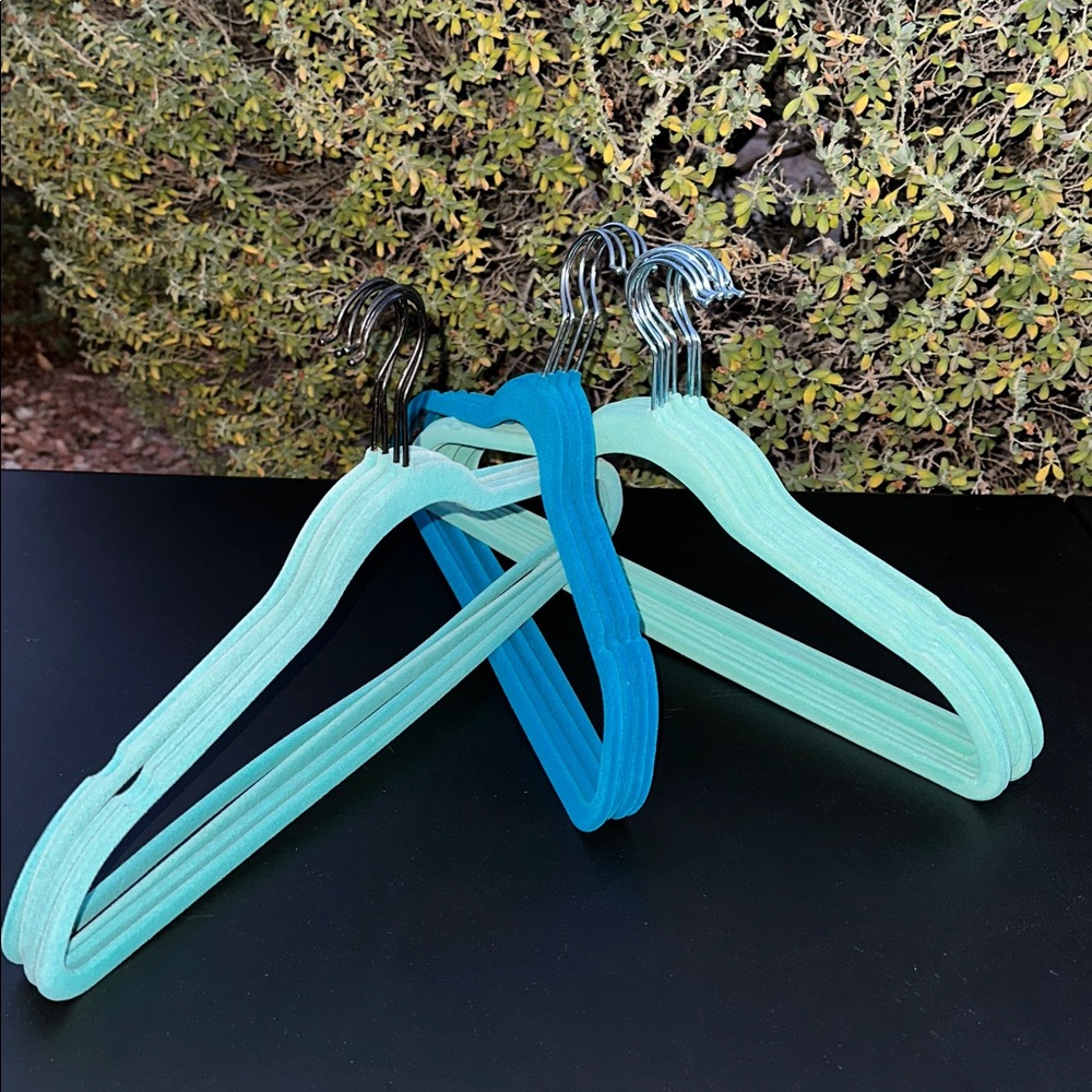 Velvet hangers heavy duty set of 16 counts, used-great condition.